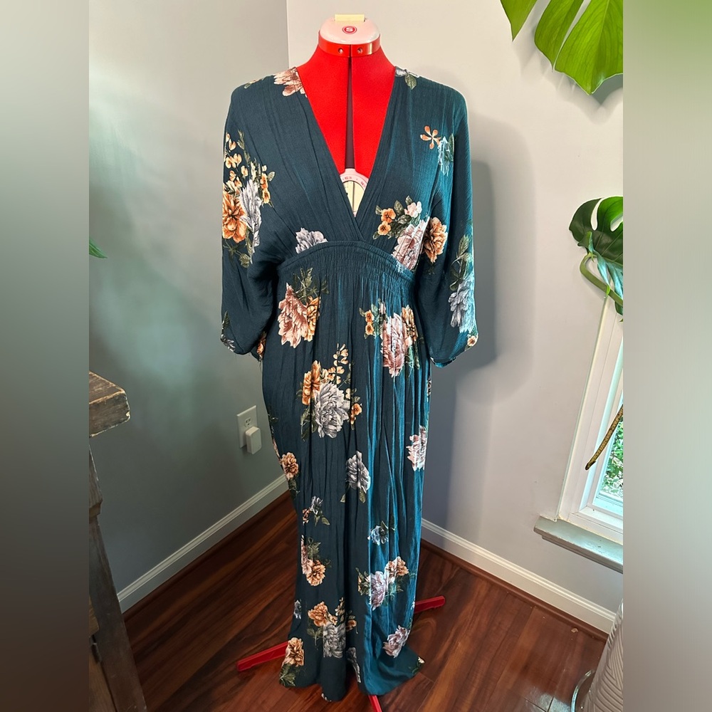 Floral Maxi Caftan, sz M